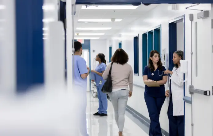 Healthcare facility with a clean and sanitary environment.